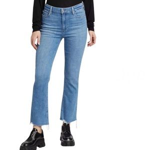 Paige Rory Crop Flare Raw Hem Neutral Size 27